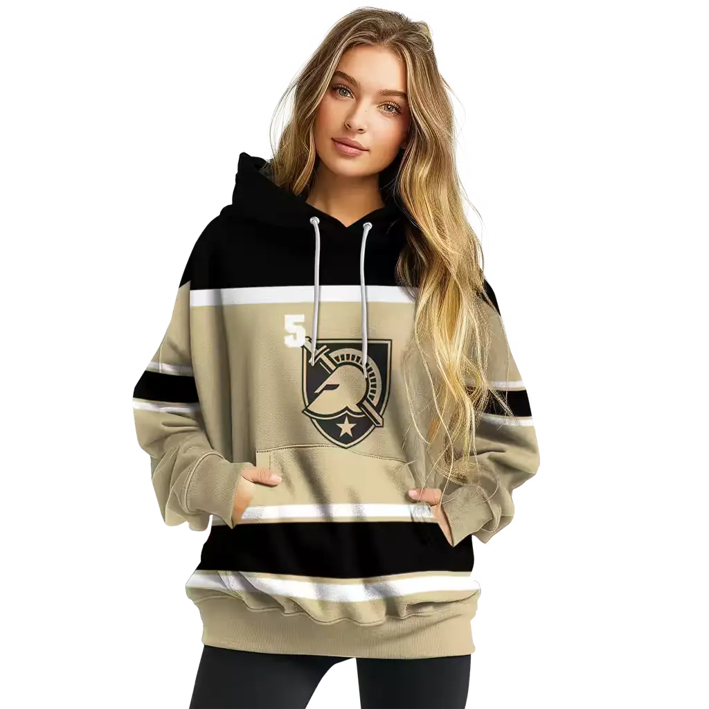 custom army black knights striped pattern gold hoodie high quality custom army black knights striped pattern gold hoodie high quality