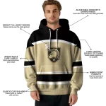 custom army black knights striped pattern gold hoodie best selling