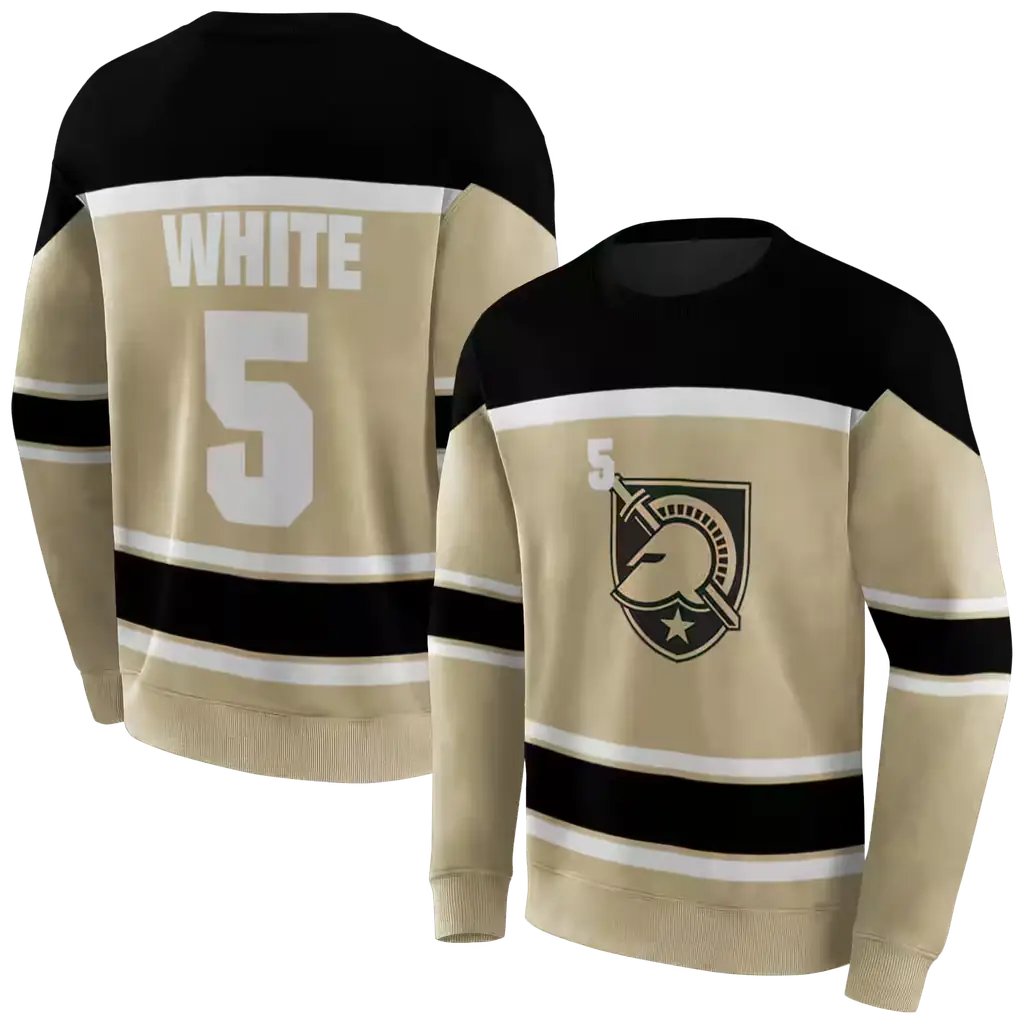 custom army black knights striped pattern gold hoodie premium grade custom army black knights striped pattern gold hoodie premium grade