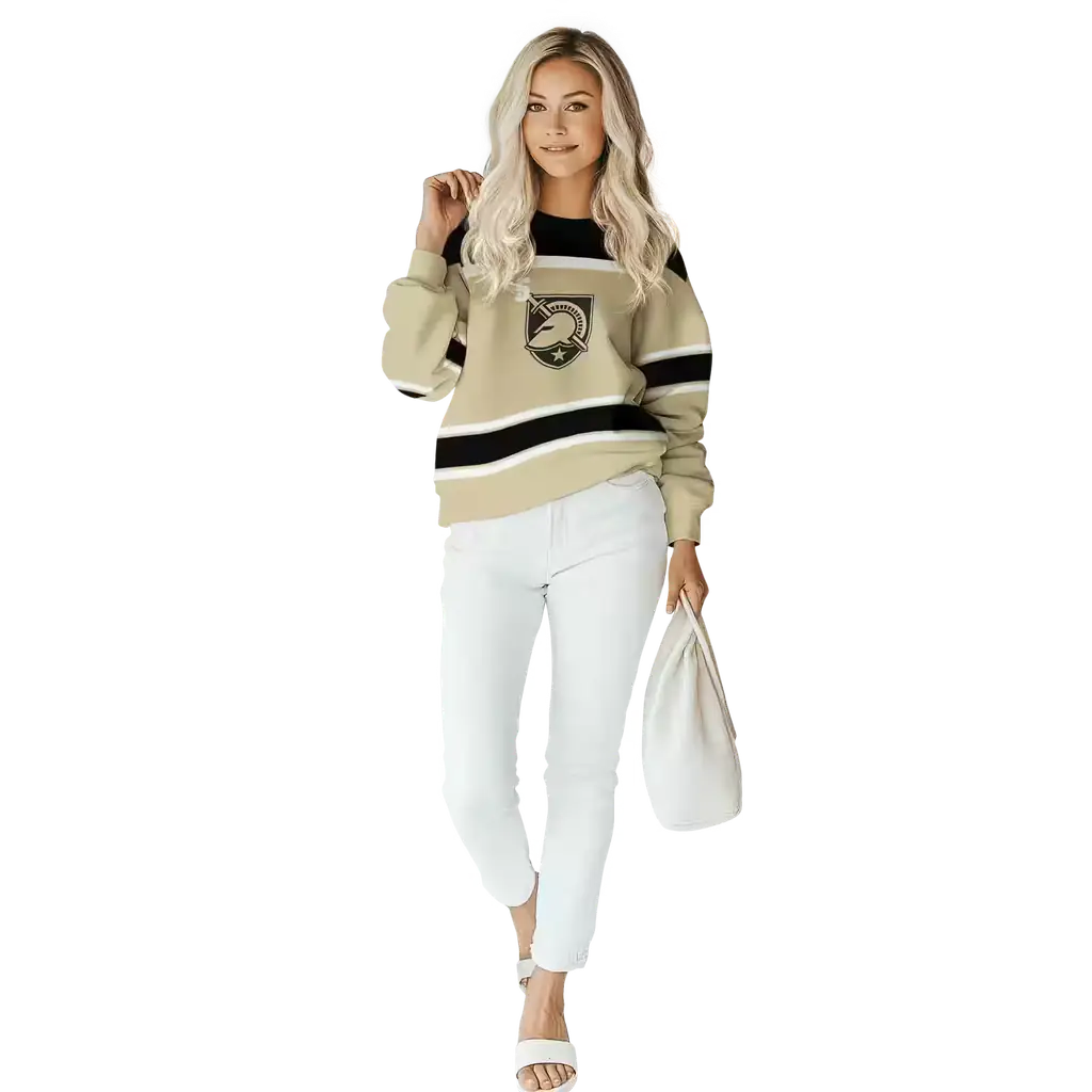 custom army black knights striped pattern gold hoodie trendy custom army black knights striped pattern gold hoodie trendy