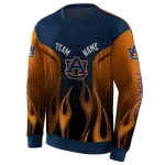 custom auburn tigers flame design navy blue hoodie best selling