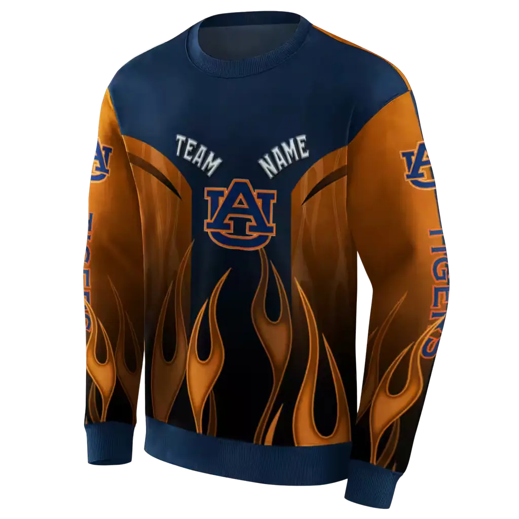 custom auburn tigers flame design navy blue hoodie new arrival custom auburn tigers flame design navy blue hoodie new arrival