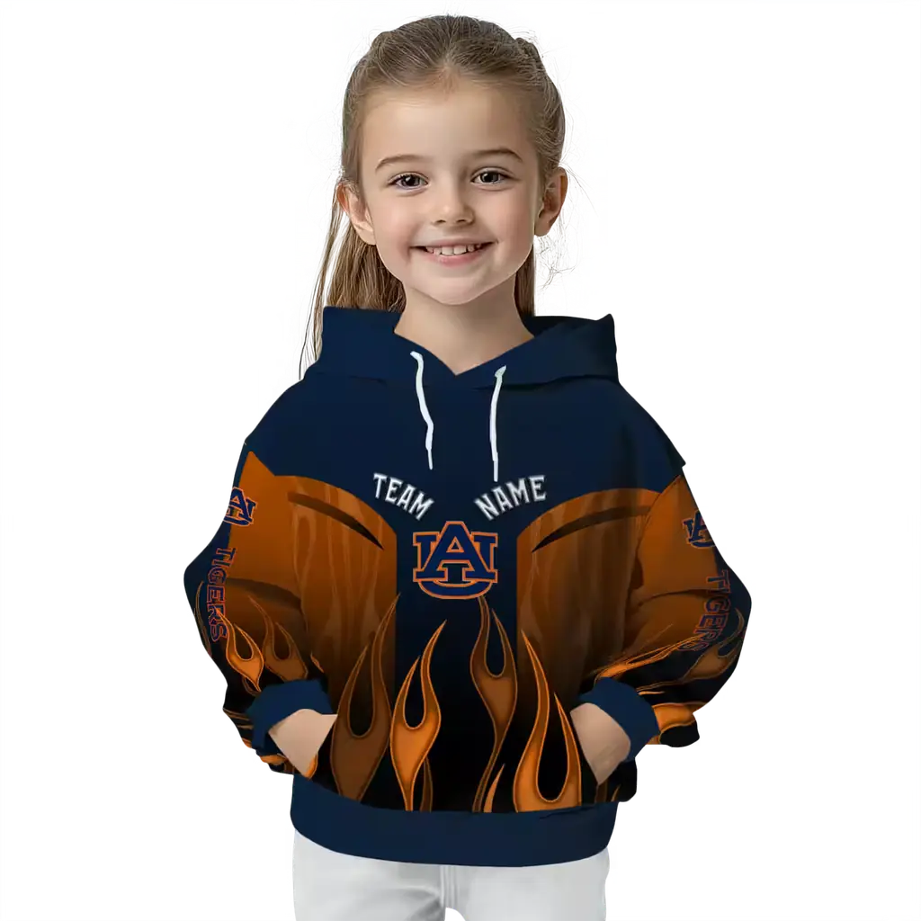 custom auburn tigers flame design navy blue hoodie top rated custom auburn tigers flame design navy blue hoodie top rated