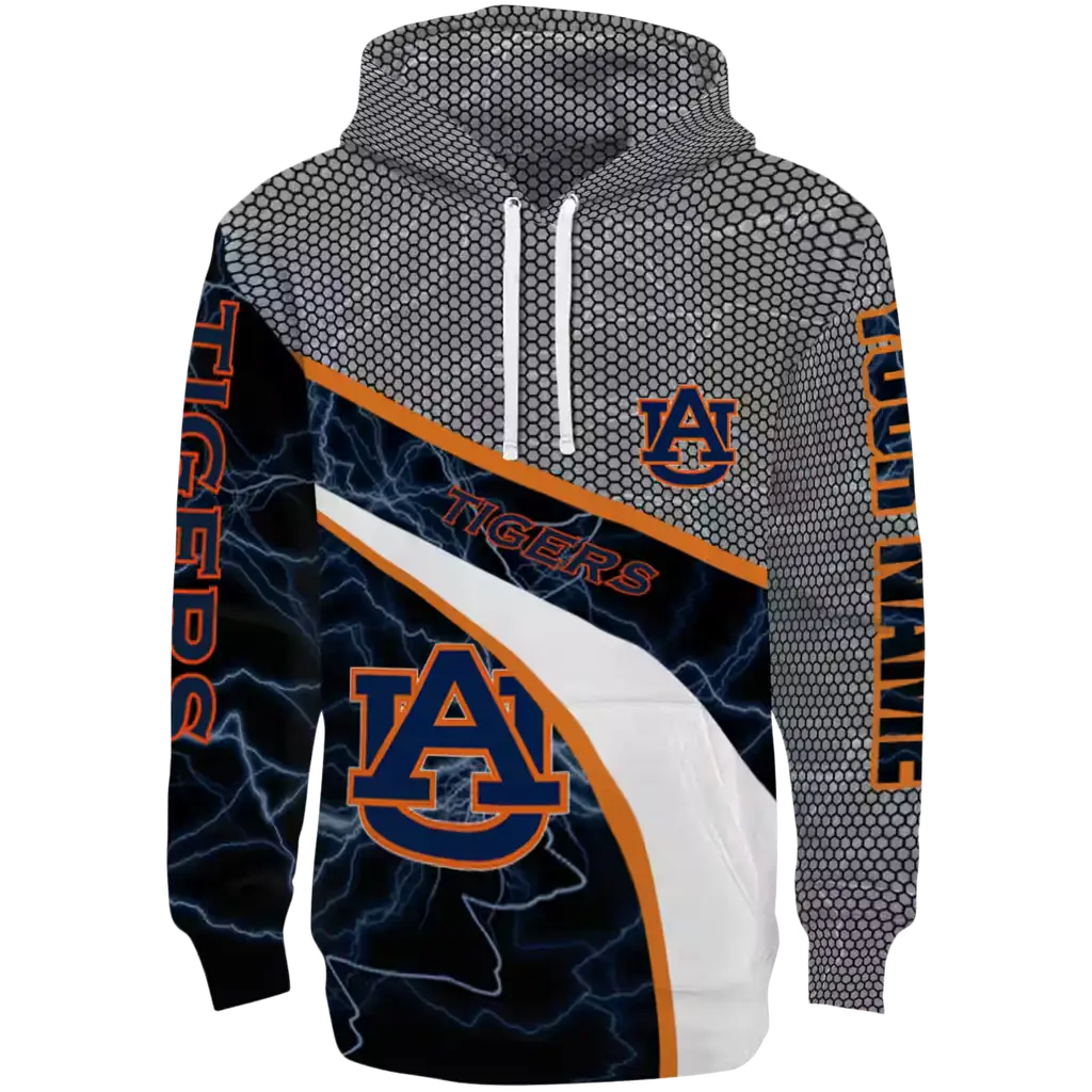 custom auburn tigers hexagonal mesh navy blue black gray hoodie best selling custom auburn tigers hexagonal mesh navy blue black gray hoodie best selling