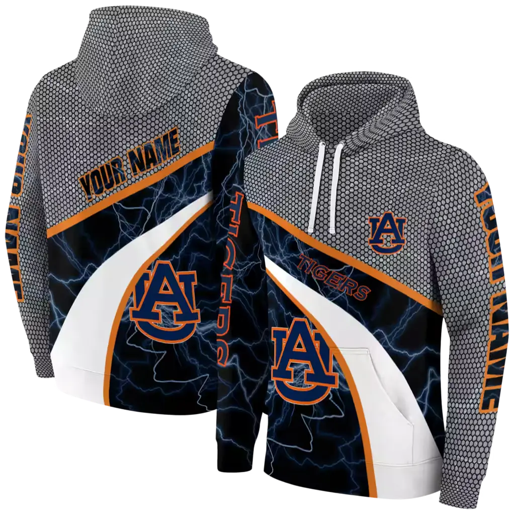 custom auburn tigers hexagonal mesh navy blue black gray hoodie fashion forward custom auburn tigers hexagonal mesh navy blue black gray hoodie fashion forward
