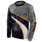 custom auburn tigers hexagonal mesh navy blue black gray hoodie best selling
