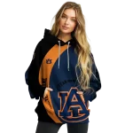 custom auburn tigers minimalist design navy blue black hoodie best selling