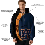 custom auburn tigers minimalist design navy blue black hoodie best selling