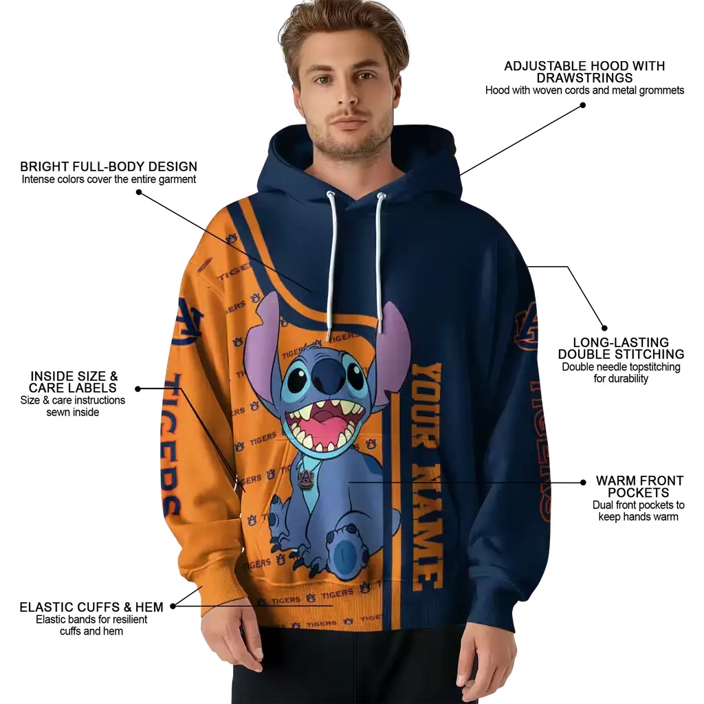 custom auburn tigers stitch navy blue hoodie latest model custom auburn tigers stitch navy blue hoodie latest model