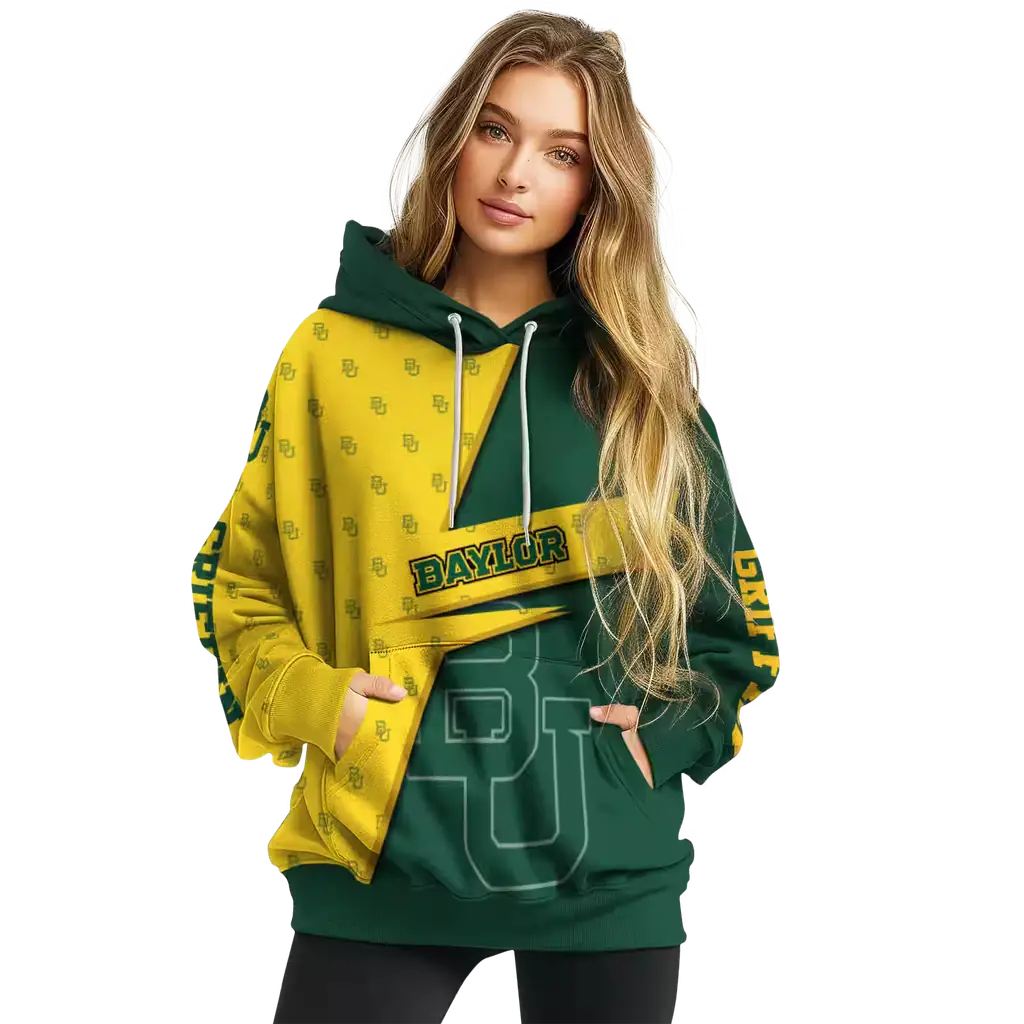 custom baylor bears abstract shape green hoodie high quality custom baylor bears abstract shape green hoodie high quality