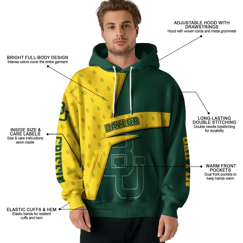 custom baylor bears abstract shape green hoodie latest model custom baylor bears abstract shape green hoodie latest model