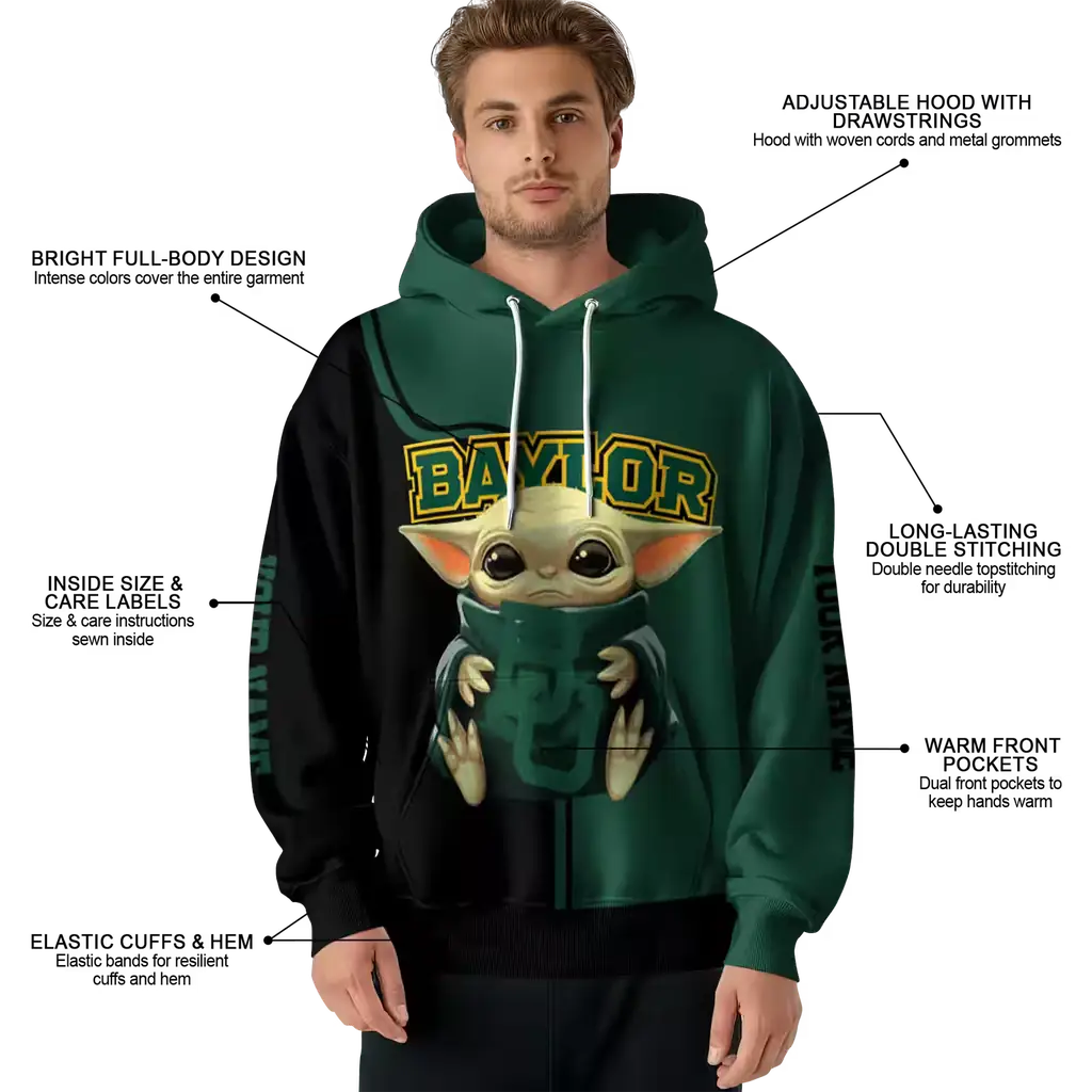 custom baylor bears baby yoda green black hoodie latest model custom baylor bears baby yoda green black hoodie latest model