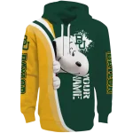 custom baylor bears peeking snoopy green hoodie best selling
