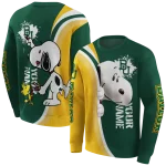 custom baylor bears peeking snoopy green hoodie best selling
