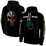 custom baylor bears punisher skull black hoodie best selling