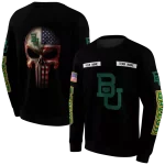 custom baylor bears punisher skull black hoodie best selling