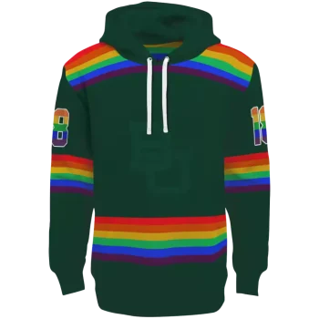custom baylor bears rainbow stripes green hoodie best selling