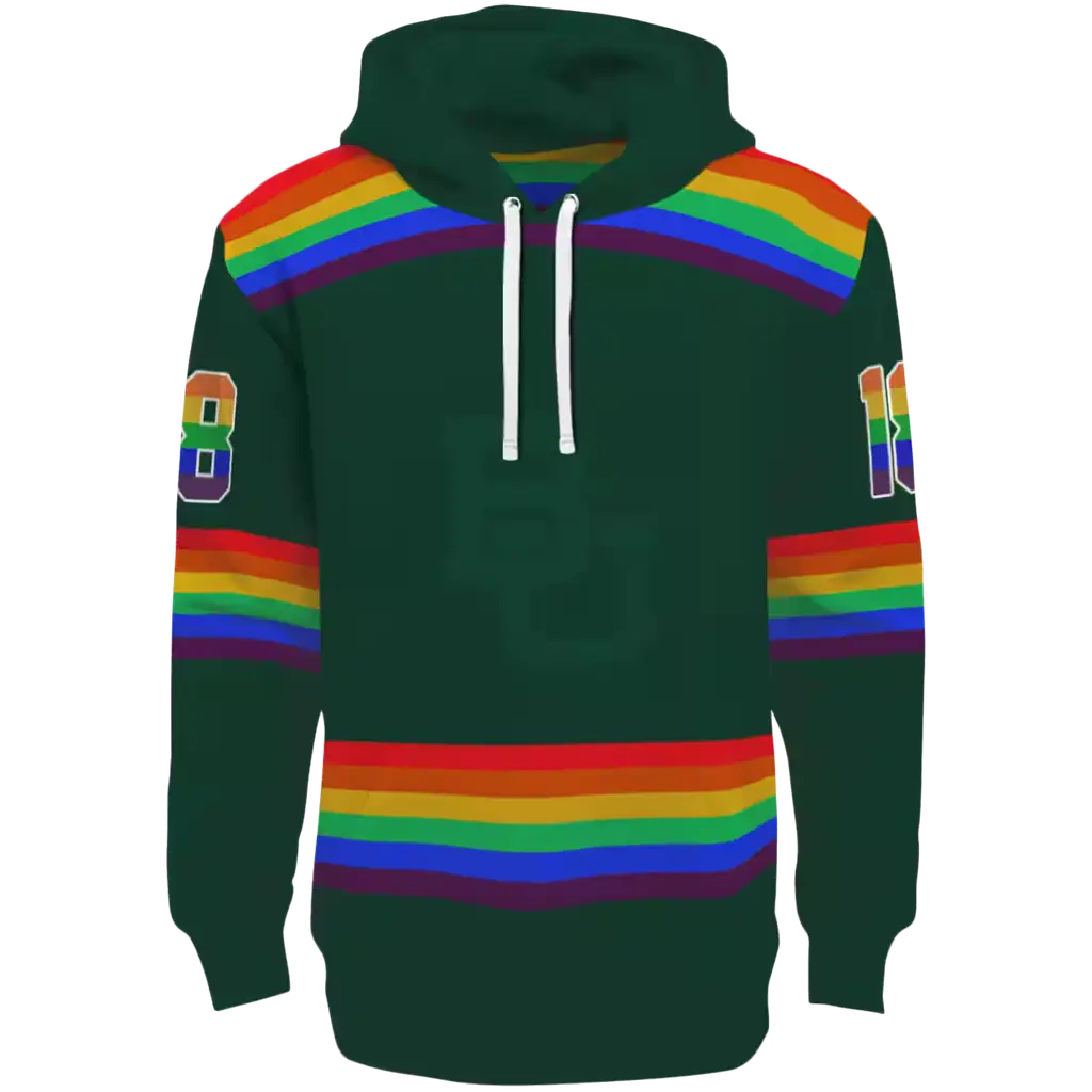 custom baylor bears rainbow stripes green hoodie best selling custom baylor bears rainbow stripes green hoodie best selling