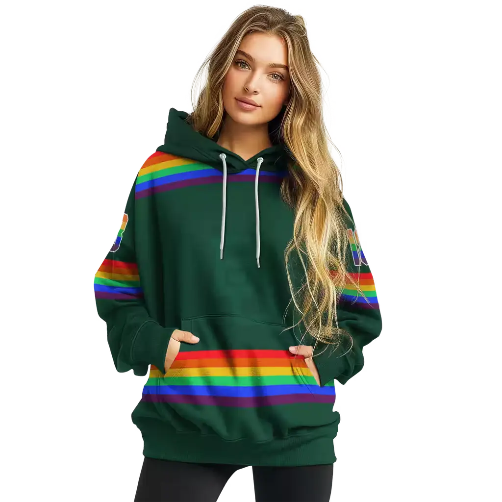 custom baylor bears rainbow stripes green hoodie high quality custom baylor bears rainbow stripes green hoodie high quality