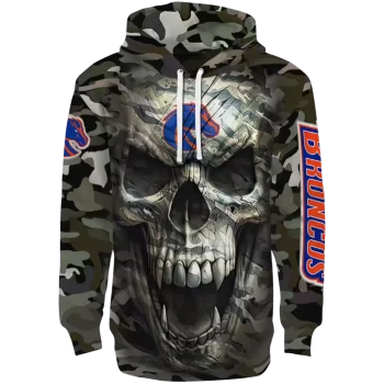 custom boise state broncos camo skull hoodie best selling