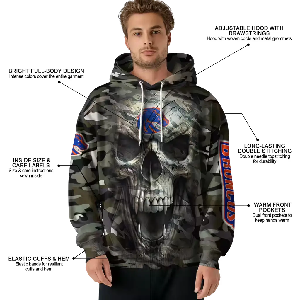 custom boise state broncos camo skull hoodie latest model custom boise state broncos camo skull hoodie latest model