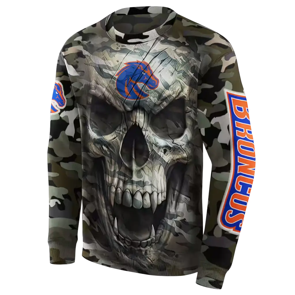 custom boise state broncos camo skull hoodie new arrival custom boise state broncos camo skull hoodie new arrival