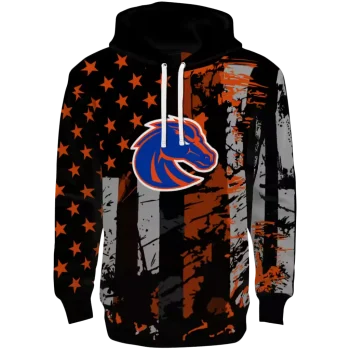 custom boise state broncos distressed flag orange black hoodie best selling