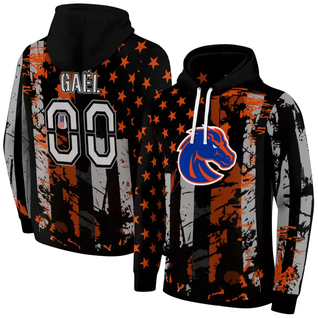 custom boise state broncos distressed flag orange black hoodie fashion forward custom boise state broncos distressed flag orange black hoodie fashion forward
