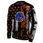 custom boise state broncos distressed flag orange black hoodie best selling