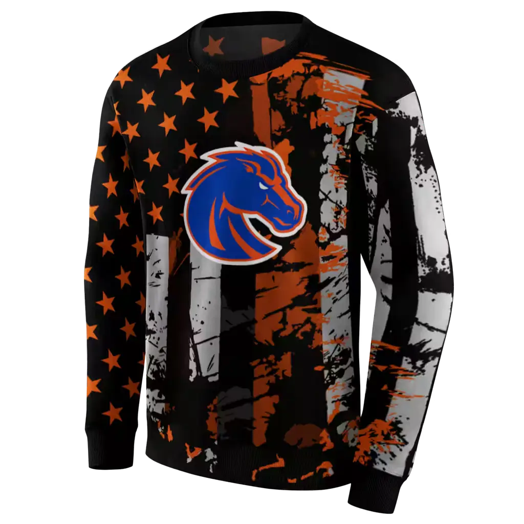 custom boise state broncos distressed flag orange black hoodie new arrival custom boise state broncos distressed flag orange black hoodie new arrival