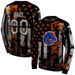 custom boise state broncos distressed flag orange black hoodie best selling