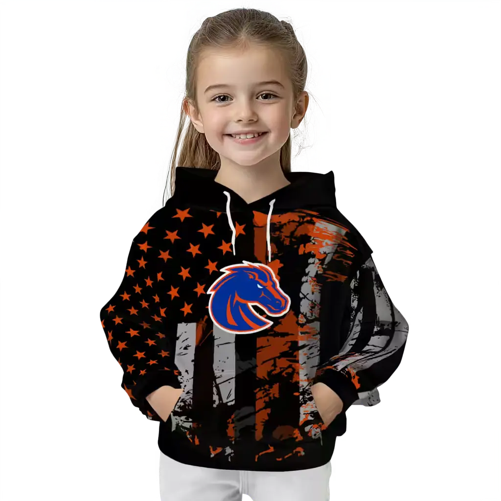custom boise state broncos distressed flag orange black hoodie top rated custom boise state broncos distressed flag orange black hoodie top rated