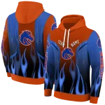 custom boise state broncos flame design orange hoodie best selling