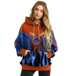 custom boise state broncos flame design orange hoodie best selling