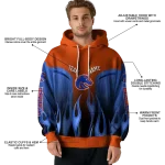 custom boise state broncos flame design orange hoodie best selling