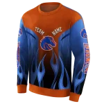 custom boise state broncos flame design orange hoodie best selling