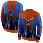 custom boise state broncos flame design orange hoodie best selling