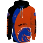 custom boise state broncos minimalist design orange black hoodie best selling