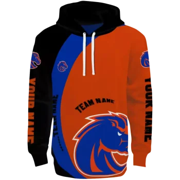 custom boise state broncos minimalist design orange black hoodie best selling