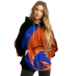 custom boise state broncos minimalist design orange black hoodie best selling