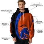custom boise state broncos minimalist design orange black hoodie best selling