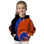 custom boise state broncos minimalist design orange black hoodie best selling