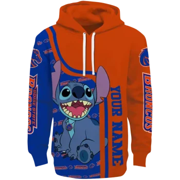 custom boise state broncos stitch orange hoodie best selling