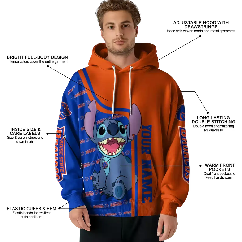 custom boise state broncos stitch orange hoodie latest model custom boise state broncos stitch orange hoodie latest model
