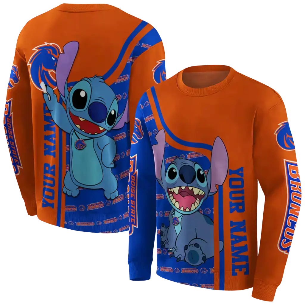 custom boise state broncos stitch orange hoodie premium grade custom boise state broncos stitch orange hoodie premium grade