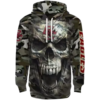 custom boston college eagles camo skull hoodie best selling