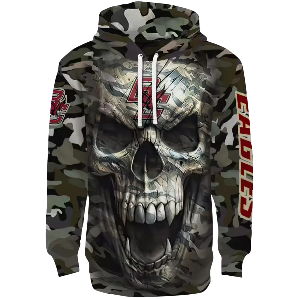 custom boston college eagles camo skull hoodie best selling custom boston college eagles camo skull hoodie best selling