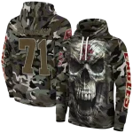 custom boston college eagles camo skull hoodie best selling