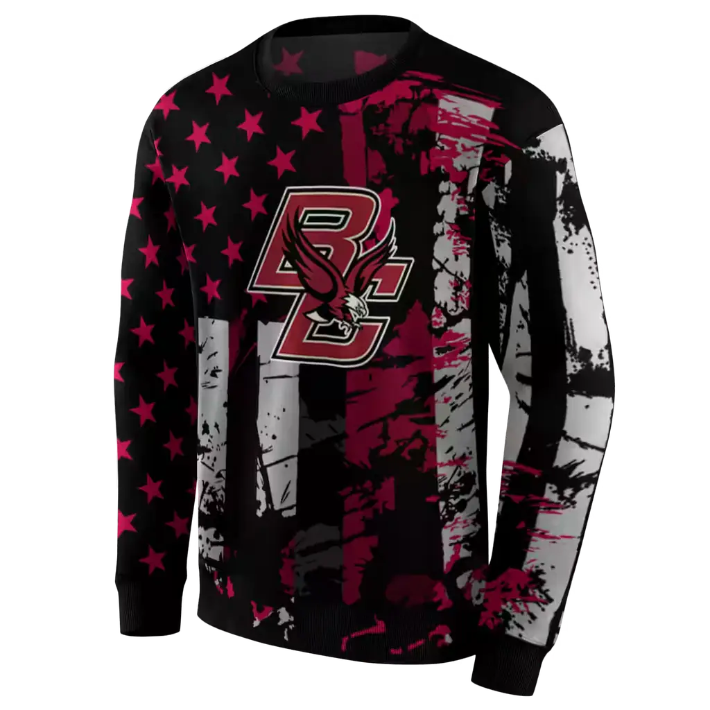 custom boston college eagles distressed flag maroon black hoodie new arrival custom boston college eagles distressed flag maroon black hoodie new arrival
