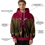 custom boston college eagles flame design maroon hoodie best selling